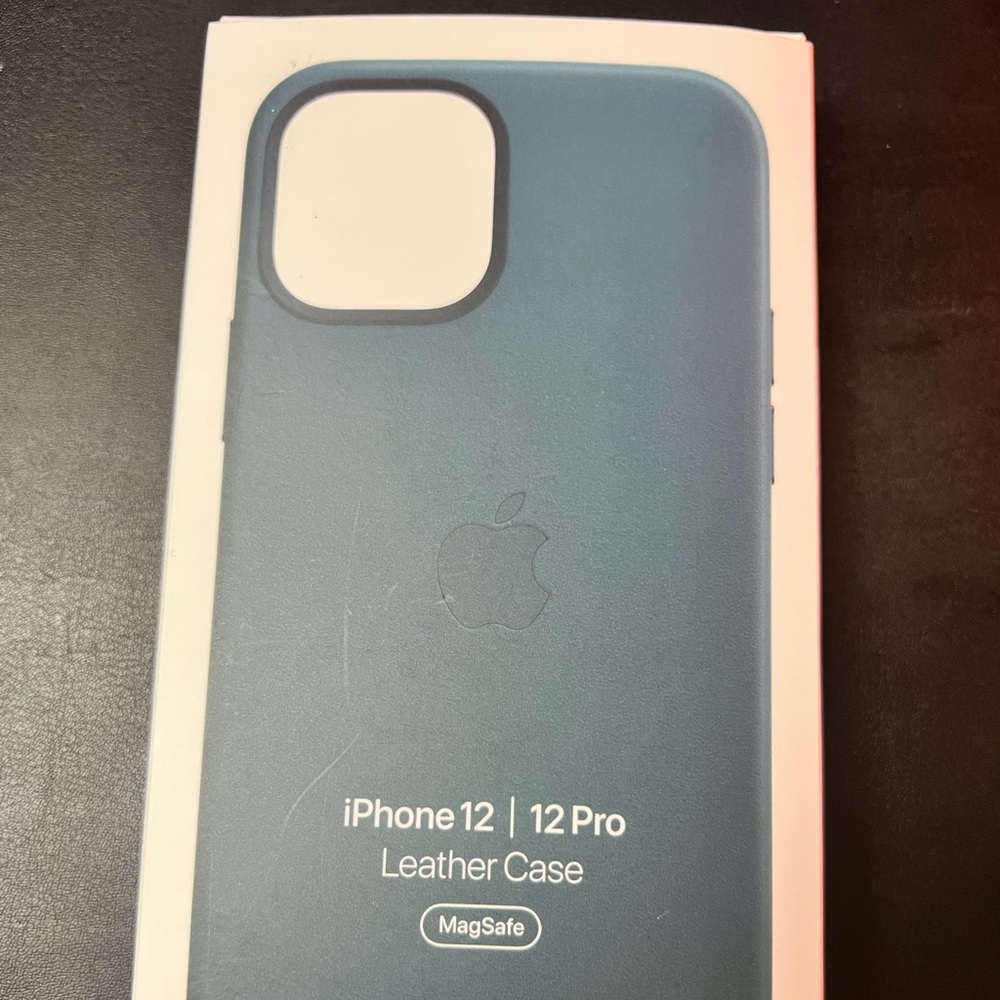 iPhone 12 Pro leather case Baltic Blue